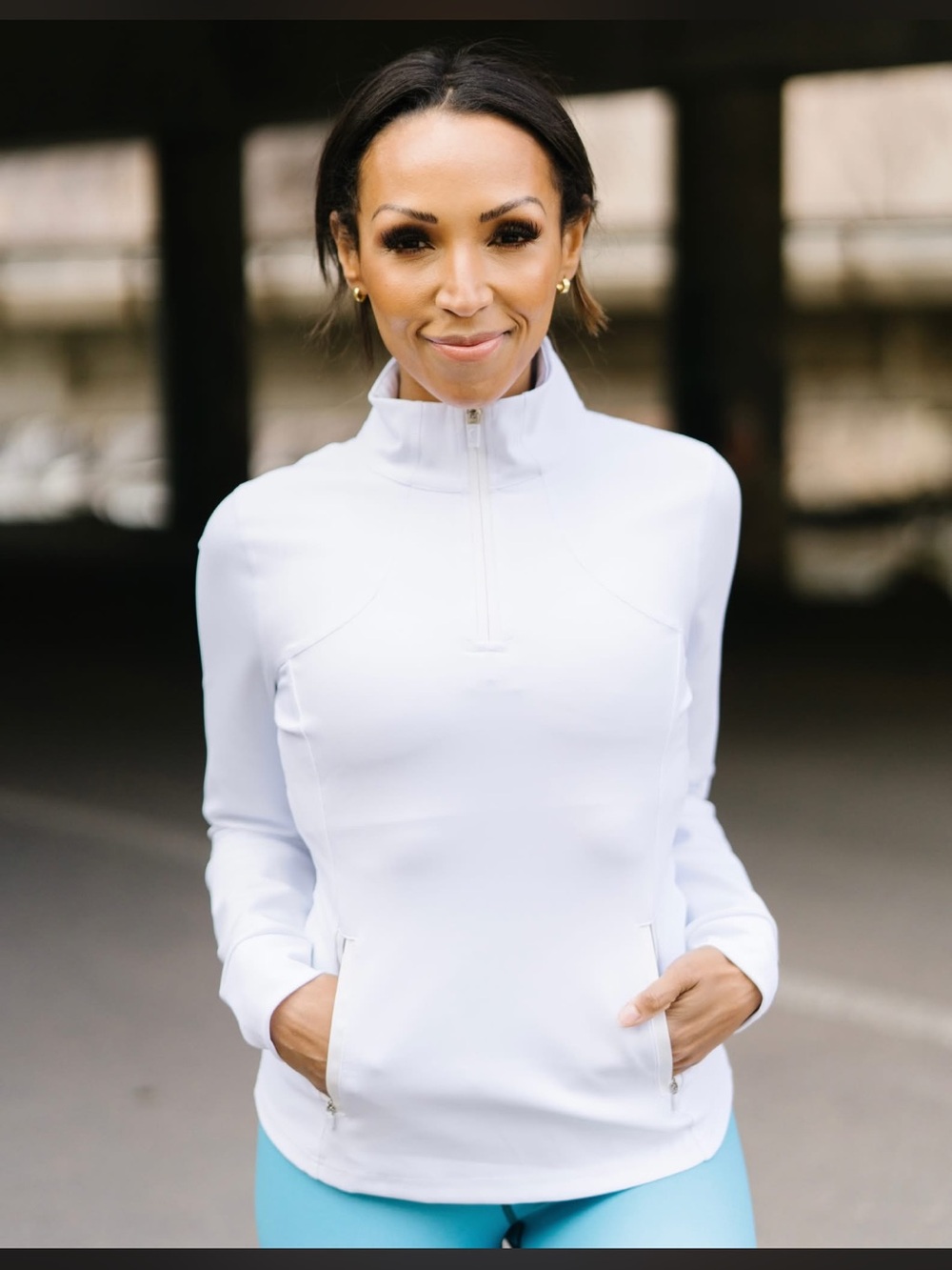 ZYIA White Fitted Flight Jacket - New Small